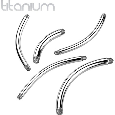 Šperky4U zahnutá náhradní tyčka titan závit TIT1210-1210