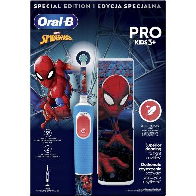 Oral-B PRO Spiderman Kids 3+ elektrická detská zubná kefka s púzdrom