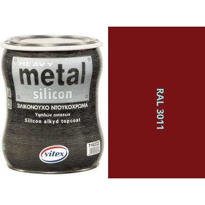 VITEX HEAVY METAL SILIKON - ALKYDOVÁ FARBA NA KOV RAL 3011 ČERVENOHNEDÁ 2,25L 0410