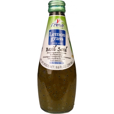 V Fresh Nápoj s príchuťou citrónovej trávy s bazalkovými semienkami 290 ml