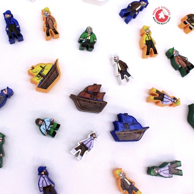 Meeple Stickers samolepky pro darwinovy cesty