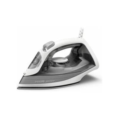 Philips 2000 series steam iron - Up to 25 g/min continuous steam. 2000W. 250ml water tank. Fast de-creasing. 4 steam levels. Ceramic sole. Light weight for easy ironing. Gray (DST2020/80)