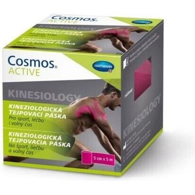 Cosmos Active Kinezio tejp. páska růľová 5 cm x 5 m