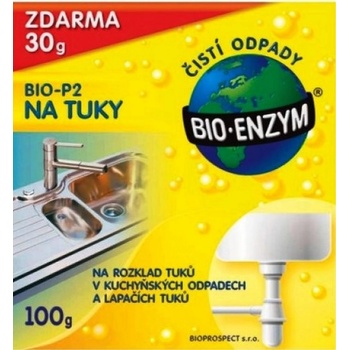 Bio-Enzym Bio-P2 biologický přípravek rozkládá tuky v odpadních trubkách 100 g