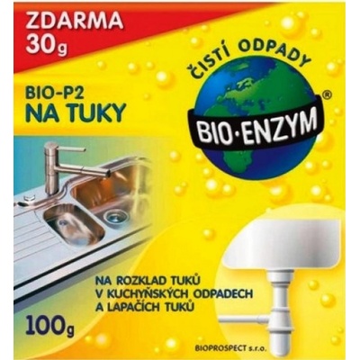 Bio-Enzym Bio-P2 biologický přípravek rozkládá tuky v odpadních trubkách 100 g