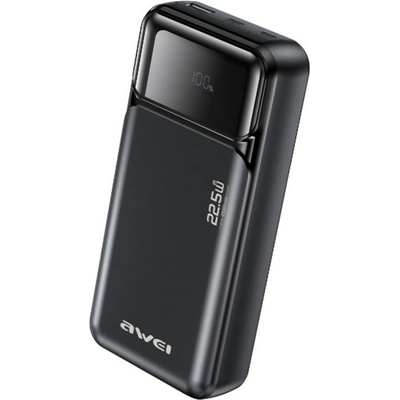 Awei Аварийно зарядно устройство AWEI PA-92 USB+2 Type-C гнездо 20000mAh, LED дисплей, ЧЕРНО (PA-92)
