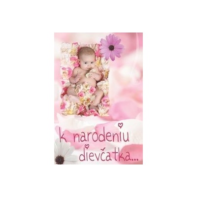 Pohľadnica - narodenie dievčatka