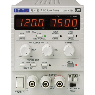 Aim TTi PLH120-P laboratorní zdroj s nastavitelným napětím, 0 - 120 V, 0 - 0.75 A, 90 W, výstup 1 x, 51180-2100