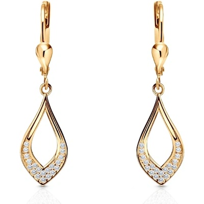 SAVICKI Обeци SAVICKI: жълто злато, кубичен цирконий