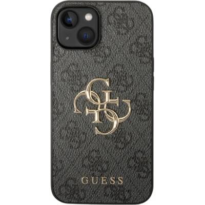 GUESS Калъф Guess - PU 4G Metal Logo, iPhone 15, сив (3666339171544)