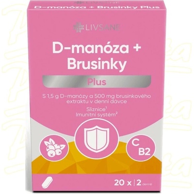 Livsane D-manóza+Brusinky Plus 20 tablet