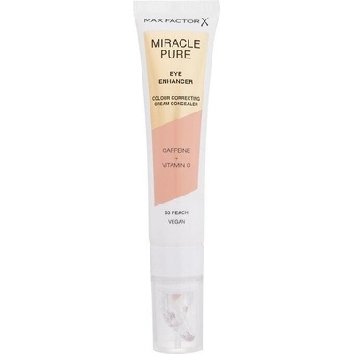 Max Factor Miracle Pure krémový korektor proti opuchom a tmavým kruhom 03 Peach 10 ml
