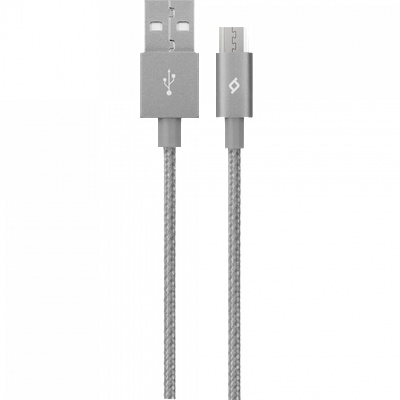 Ttec Кабел AlumiCable Micro USB Charge/Data Cable - Сив, 113110