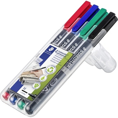 STAEDTLER Маркер Staedtler Lumocolor Permanent 1, 0 мм, асортимент (4) (317 WP4)