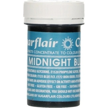 Sugarflair Sugarflair paste colour gelová barva modrá Midnight blue 25g