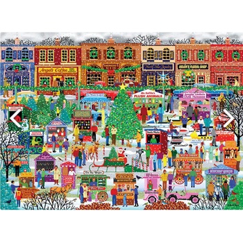 EUROGRAPHICS - Puzzle Downtown Holiday Festival 500 XXL - 500 piese