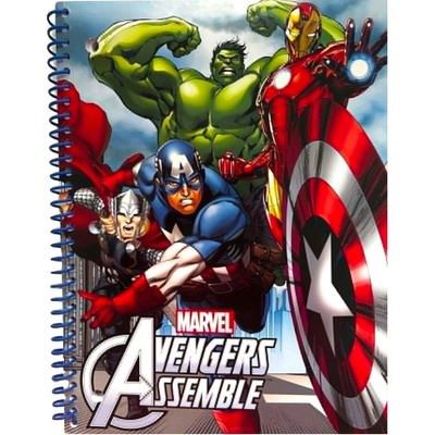 Marvel Avengers Assemble linkovaný spirálový sešit A4 Gim 4151av