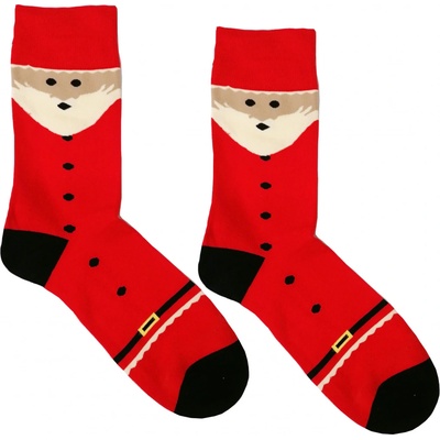 Aura.Via pánske vianočné ponožky SF6699 Santa Claus Červená