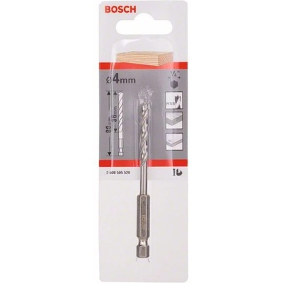 Свредло за дърво BOSCH с шестостенна опашка 1/4" 4 x 43 x 88 мм 2608595520 (2608595520)
