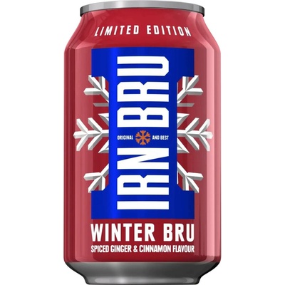 Irn-Bru Winter Edition sycený nápoj s příchutí skořice a zázvoru 330 ml