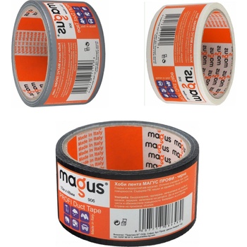 Image 1 of Magus profi Хоби лента, 10м/48мм, Бяла/Сива/Черна (8416/7/10)