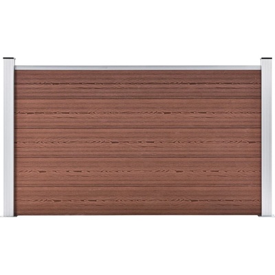vidaXL Zahradní plot dřevoplast 180 x 105 cm hnědý