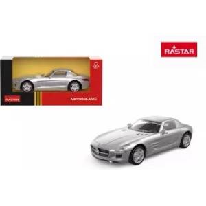 Rastar Малка метална кола Mercedes-Benz SLS AMG (C197) в мащаб 1: 43, сребриста