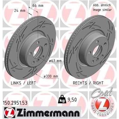 Brzdový kotúč ZIMMERMANN BLACK Z 150.2951.53