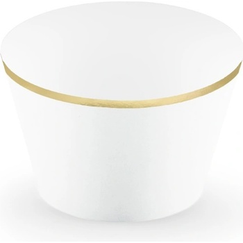 Party Deco Кошници за Кексчета, Бели - (1 пакет / 6 бр. )