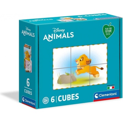 CLEMENTONI Obrázkové kostky Zvířecí přátelé, 6 kostek