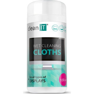 CLEAN IT vlhčené čistiace utierky na obrazovky 100 ks