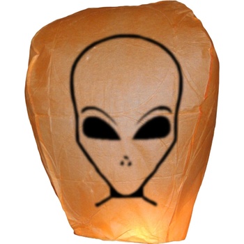 Lampion přání UFO Oranžové