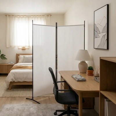 VidaXL Paraván dvoudílný hnědý 175 x 180 cm textil