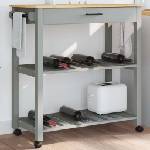 vidaXL Кухненска количка "MONZA" 84x40x88, 5 см борово дърво масив (376101)