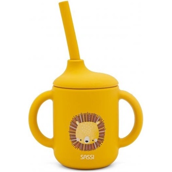 SASSI Силиконова чаша със сламка Sassi, Лъв