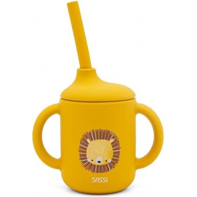SASSI Силиконова чаша със сламка Sassi, Лъв