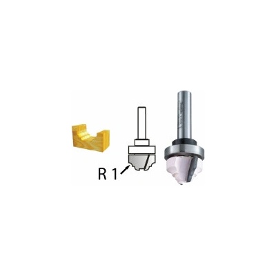Profilová fréza s ložiskem stopka 8mm, 22x13x54mm, Makita D-48262