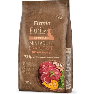 Dibaq Fitmin Purity Mini Beef Grain Free храна за дребни кучета 800 гр