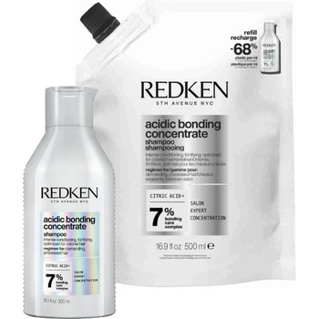 Redken Acidic Bonding Concentrate Shampoo 300 ml+ Refill 500 ml
