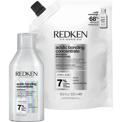 Redken Acidic Bonding Concentrate Shampoo 300 ml+ Refill 500 ml