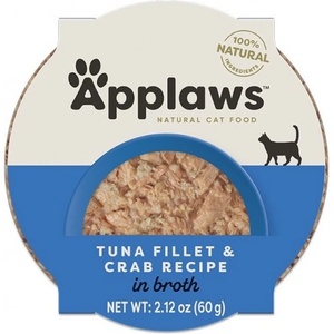 Applaws Luxury Tuna Fillet with Crab pot in broth - Деликатесна купичка риба тон с раци в бульон 60 гр 7003CE-A