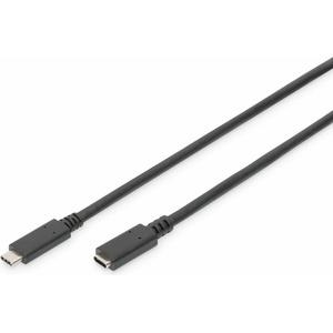SBOX Кабел assmann ak-300210-015-s, от usb c(м) към usb c(ж), 1.5м, черен (ak-300210-015-s)