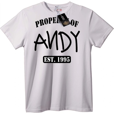 NOONEBRAND Тениска Собственост на Andy от 1995 - L, Black