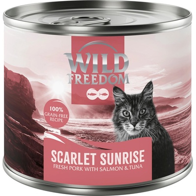 Wild Freedom Adult "Red" 6 x receptúra bez obilnín Ruby Midnight bravčové mäso, hovädzie mäso, králik 200 g
