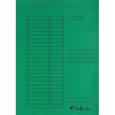 VICTORIA Desky s chlopněmi, zelené, karton, A4