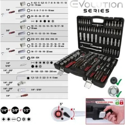 Ks Tools Gola sada 1/4"+3/8"+1/2", 179ks