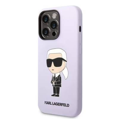 KARL LAGERFELD Гръб Karl Lagerfeld Silicone Ikonik за iPhone 14 Pro, Лилав (127473)