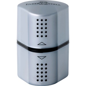 Faber-Castell Острилка Faber-Castell Grip 2001 Trio със сив контейнер с три отвора FC183800 (FC183800)
