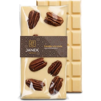 Čokoládovna Janek bílá s pekanovými ořechy 95 g