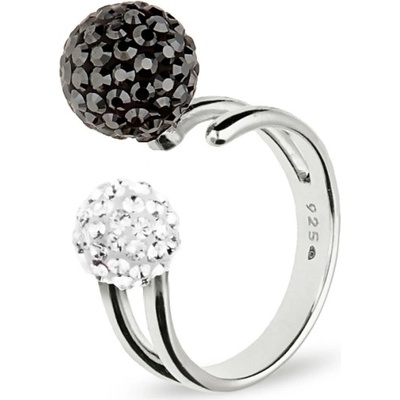 Spark prsten se Swarovski Elements kulička Hematite Krystal 8118